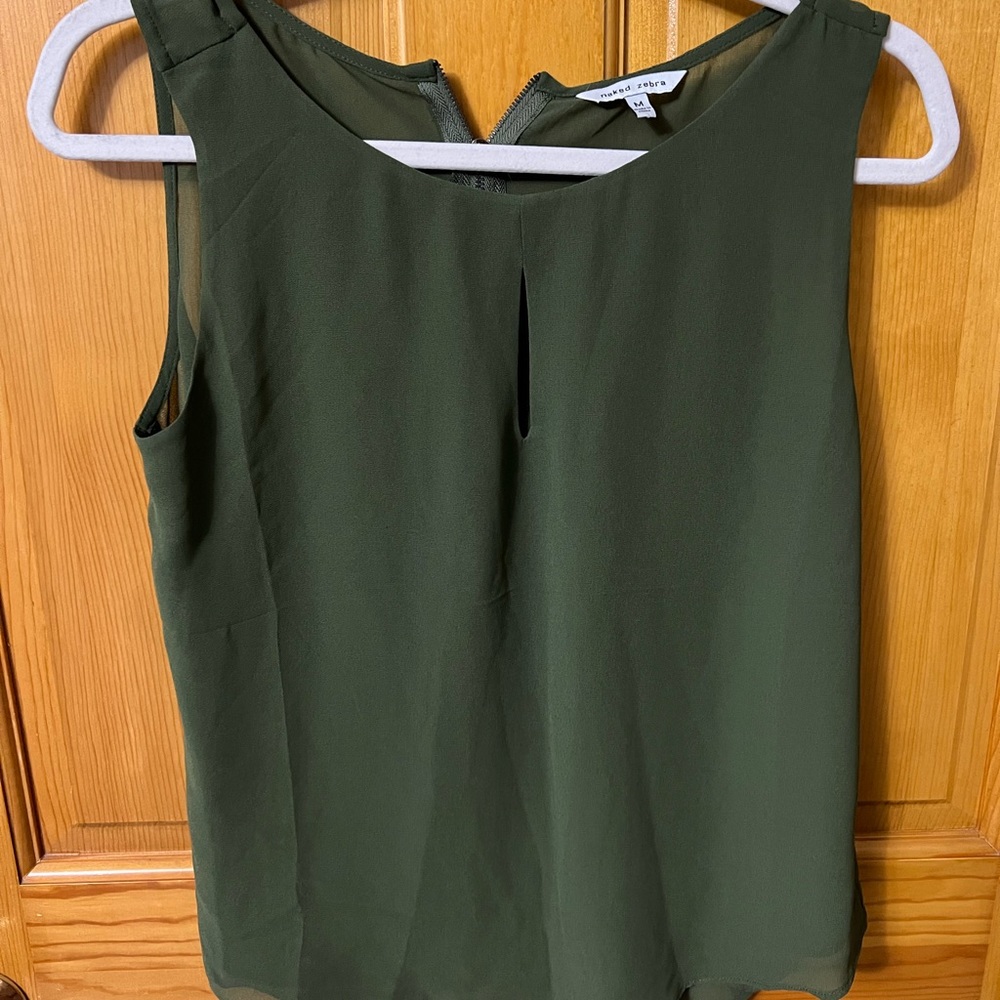 Naked zebra medium tank top